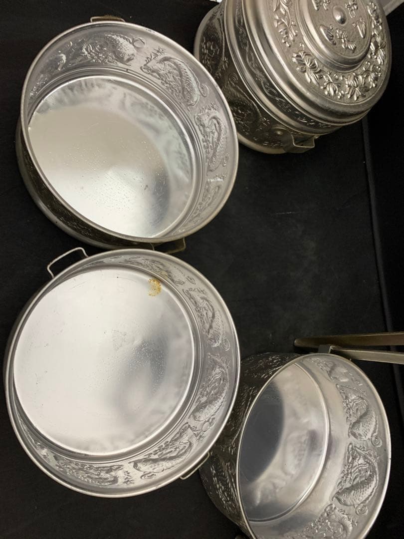 アルミ製5段弁当箱　グラスティースプーン2客付　CHIN FONG