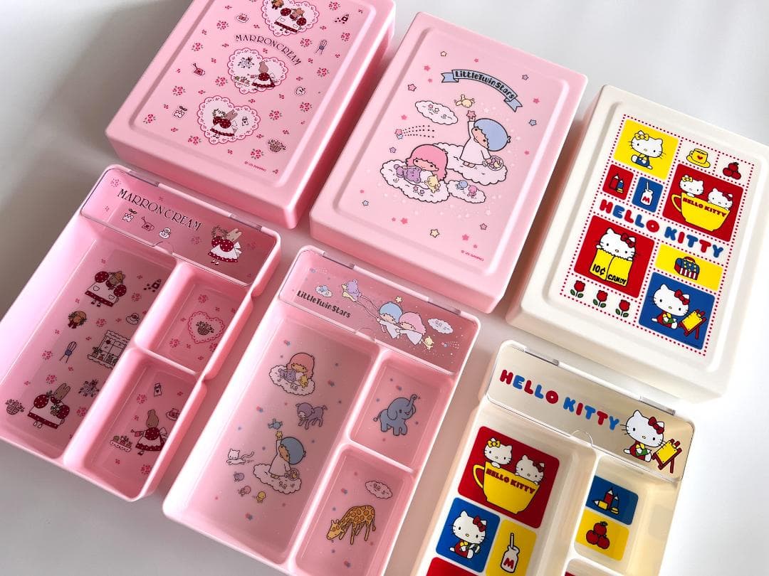 【いつまでもサンリオ】身の回り雑貨 ふた付きトレイ お道具箱 キキララ キティ