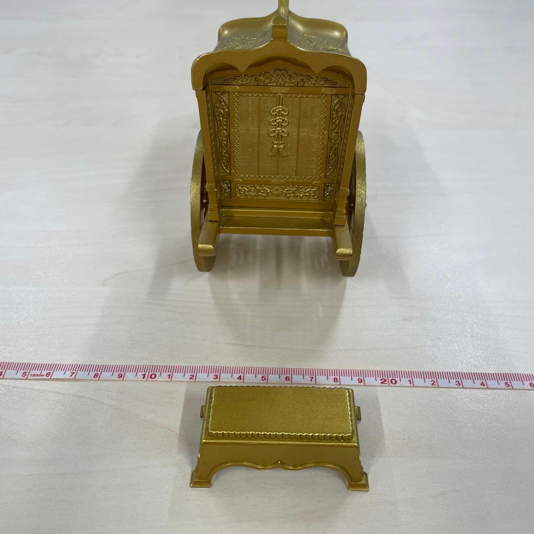 【美品】竹 翁斎　御所車　黄金御所車 鳳凰 金メッキ ガラスケース付　光る君へ