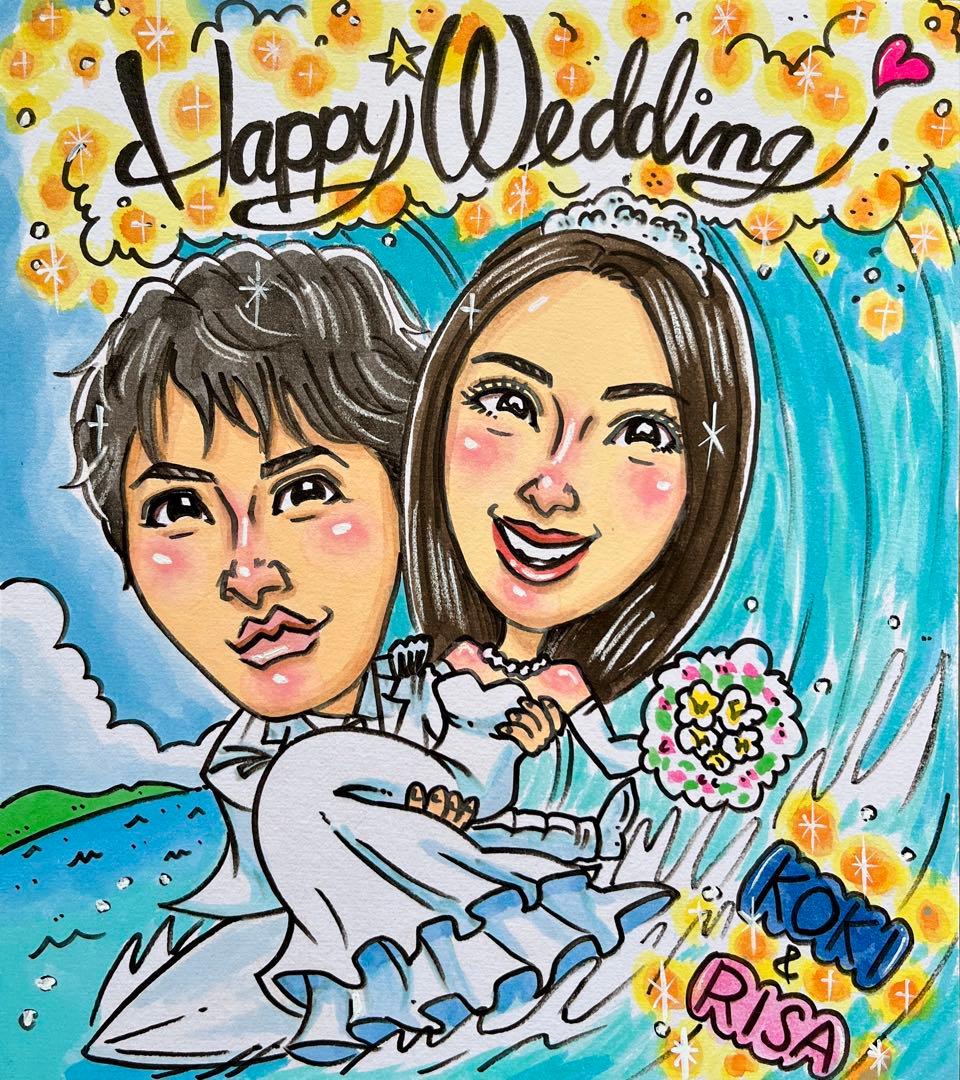 【お客ページ】（ひろし様）オーダー似顔絵☆誕生日や結婚記念日のギフトに