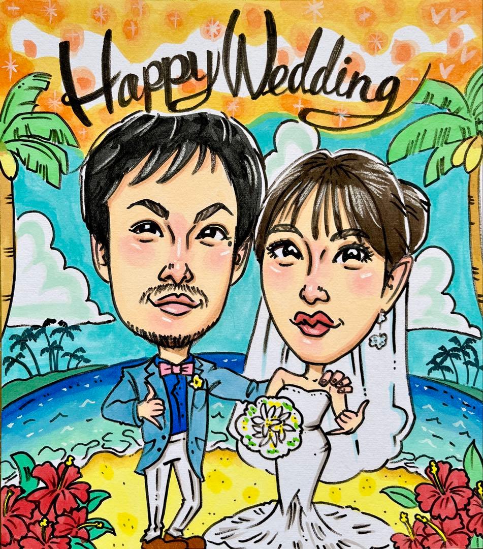 【お客ページ】（ひろし様）オーダー似顔絵☆誕生日や結婚記念日のギフトに