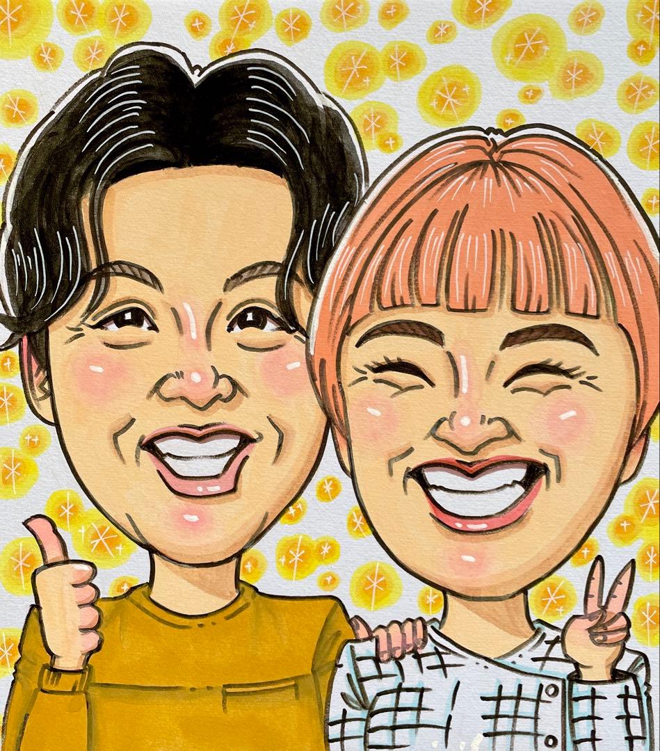 【お客ページ】（ひろし様）オーダー似顔絵☆誕生日や結婚記念日のギフトに