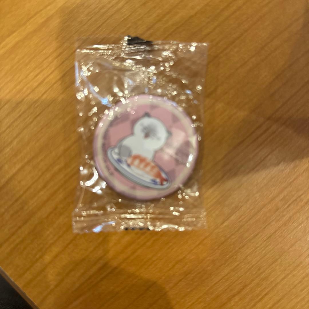 猫のイラスト缶バッジ ピンク