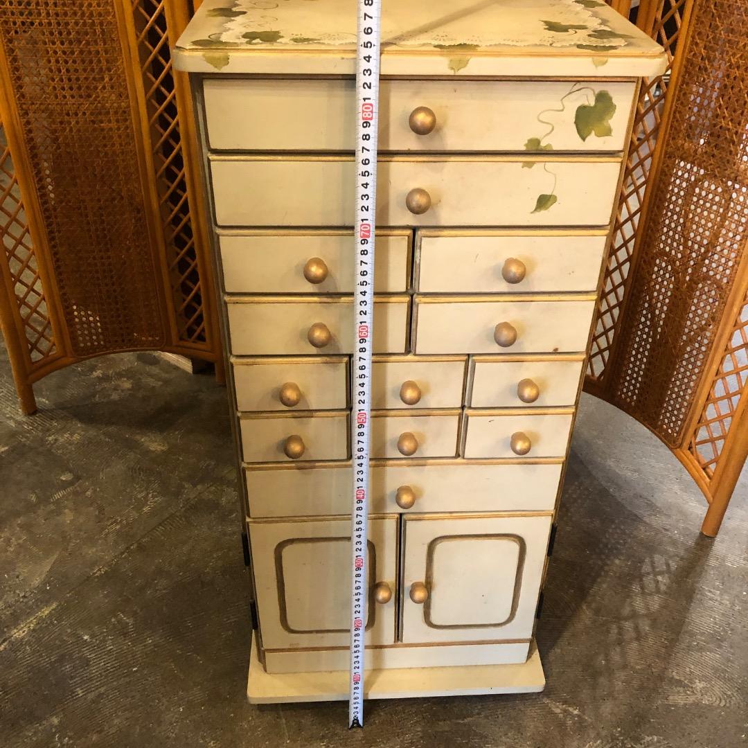 木製引出し　チェスト　小物収納　木製家具　キャビネット　薬棚　昭和レトロ　箪笥