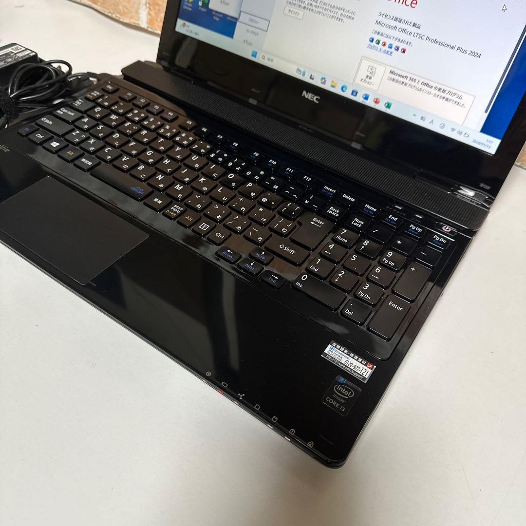 NECノートPC 高速起動SSD WebカメラWindows11 オフィス付き