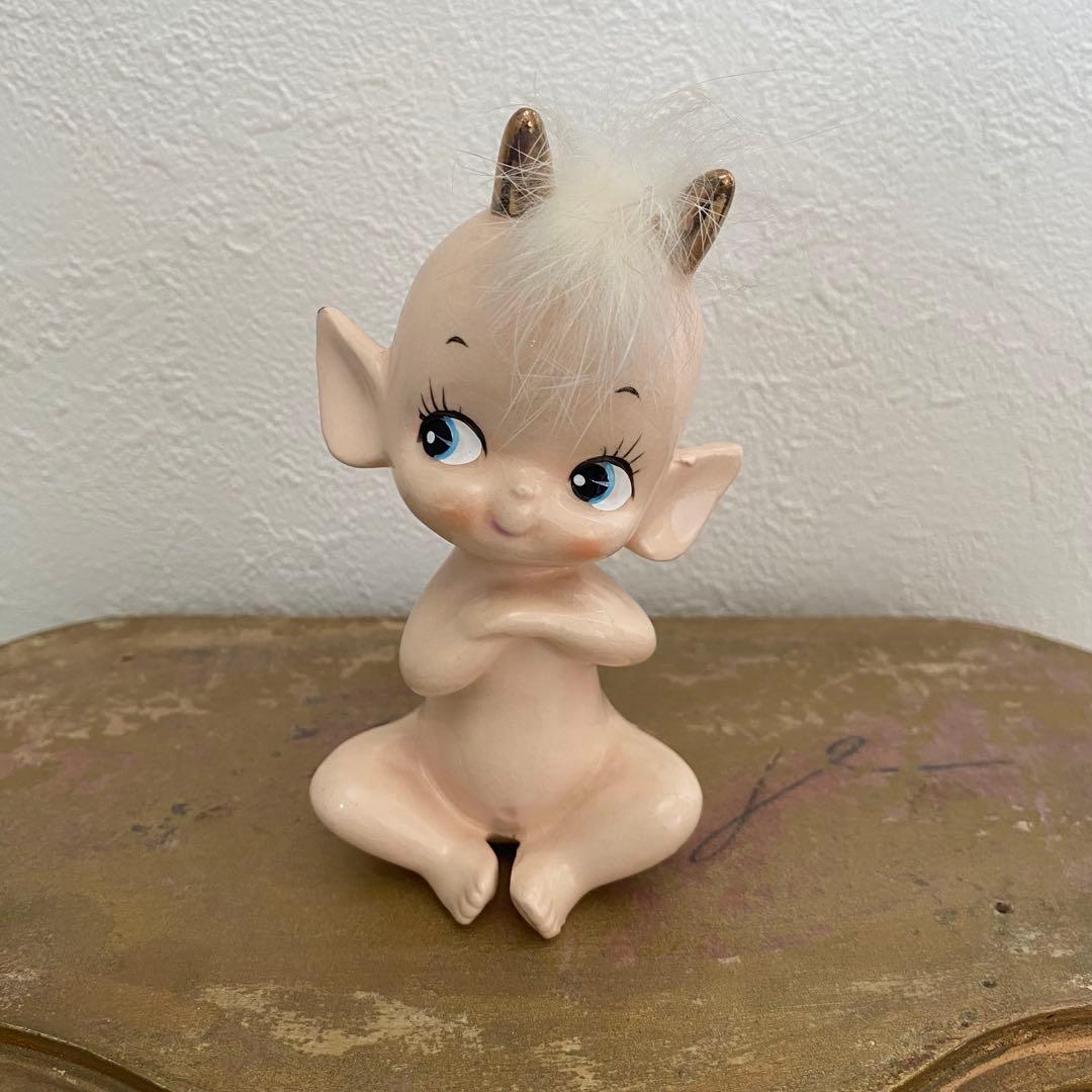 アメリカ　50s ミッドセンチュリー デビル　悪魔　キューピー　内藤ルネ　陶器