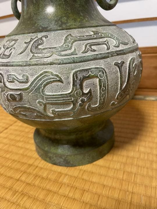 【値下げ】真峰 鋳銅花瓶 高さ31cm