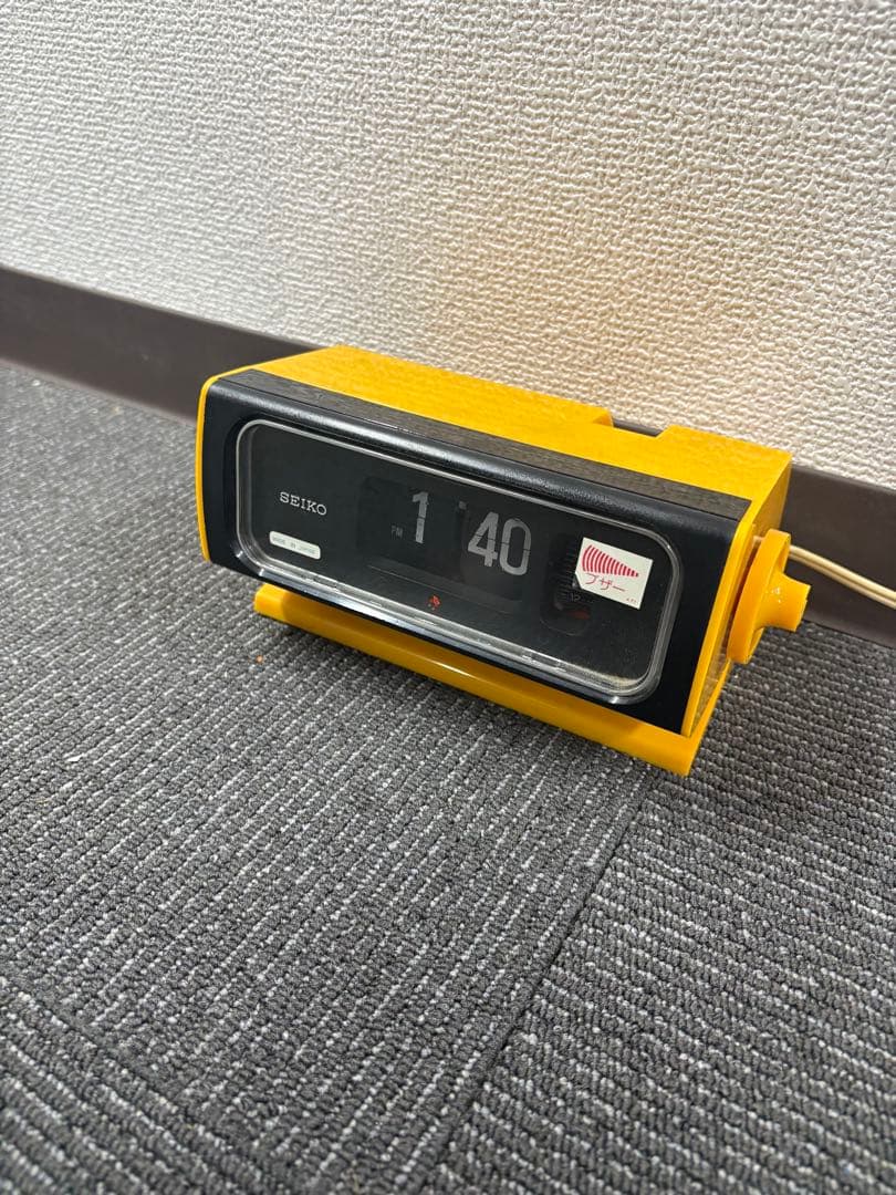 昭和レトロセイコーパタパタ時計 スペースエイジ　ミッドセンチュリー 通電確認済み