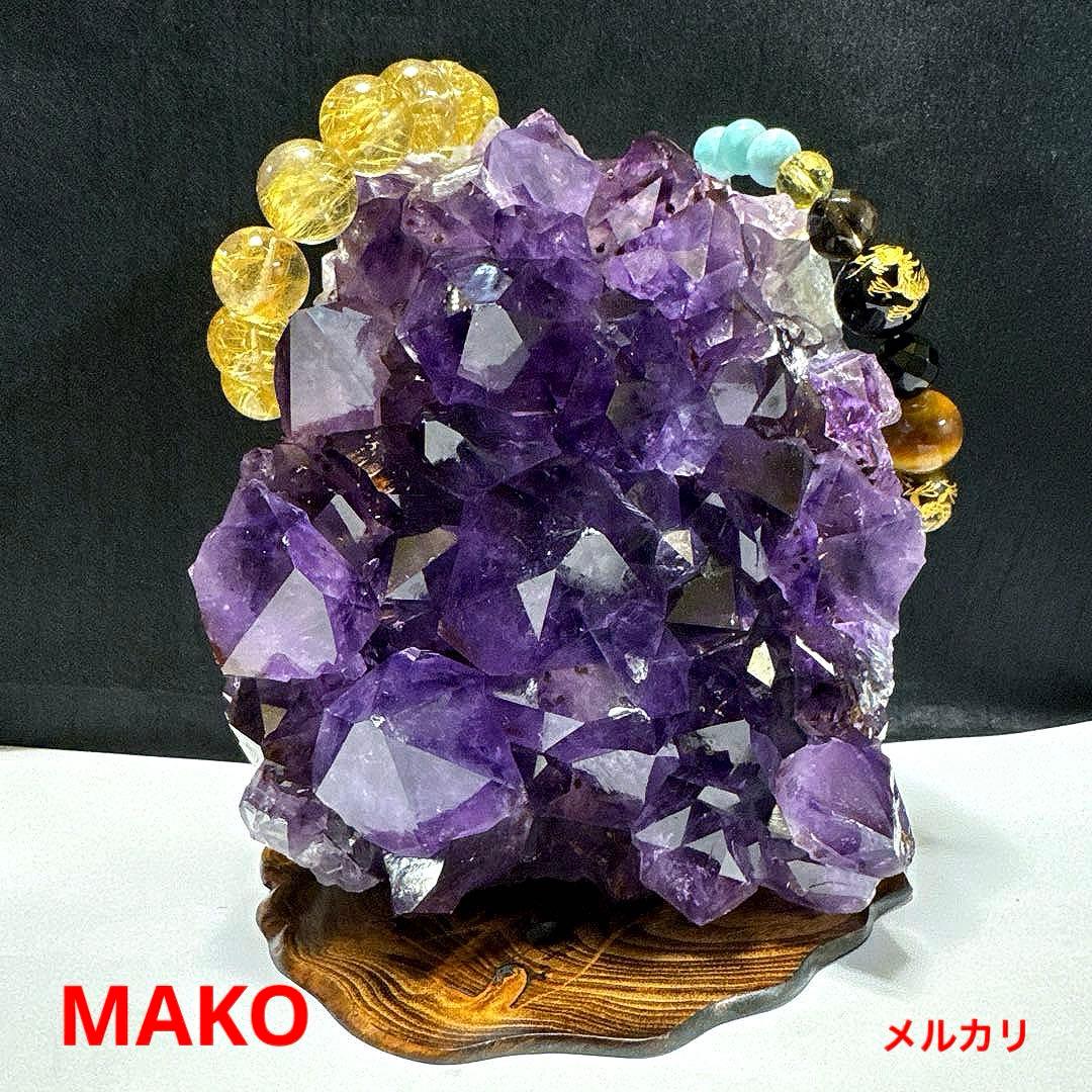 M1642☆アメジストクラスター2.0Kg☆天然石　原石☆N50202-D