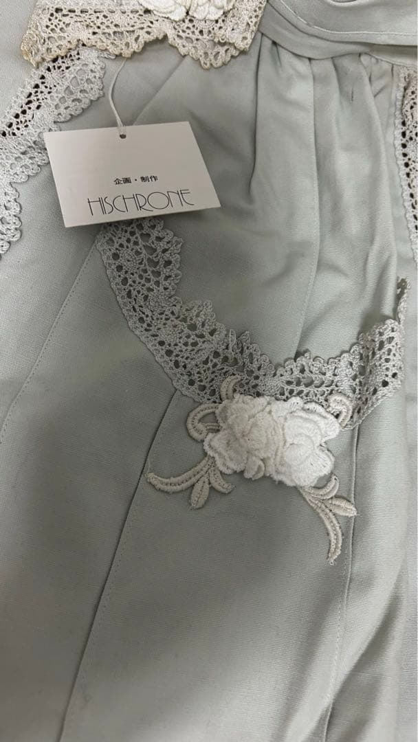 【新品未使用　タグ付き】　ヒスクローネ　hischrone エプロン 黄緑