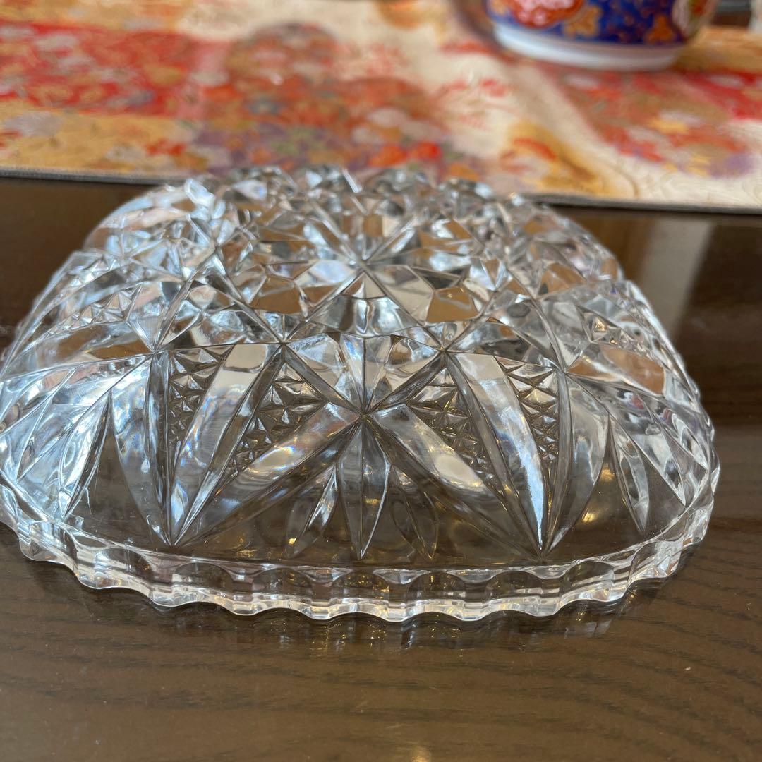 新品①三洋陶器　龍峰窯　金彩古伊万里　中鉢揃　５客②HOYAクリスタル中皿　5枚