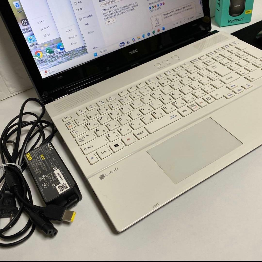 Windows11オフィス2024年 i7 SSD500GB美品NECノートPC