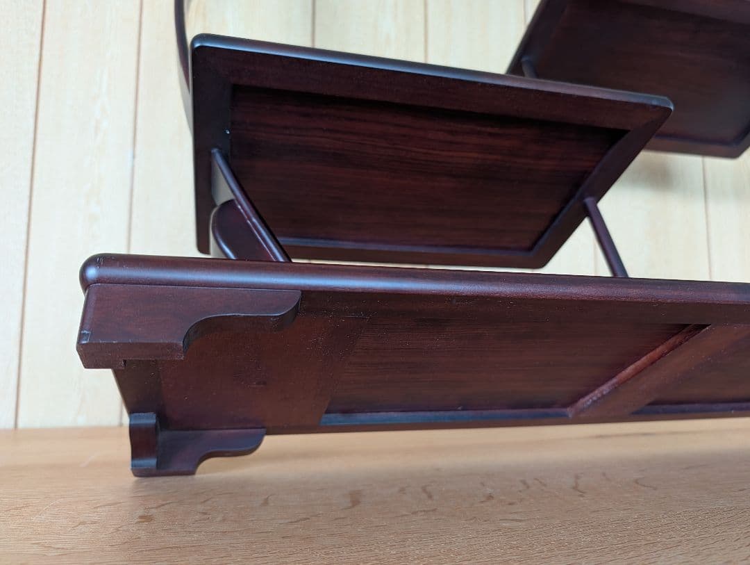 木製飾り棚　盆栽飾り