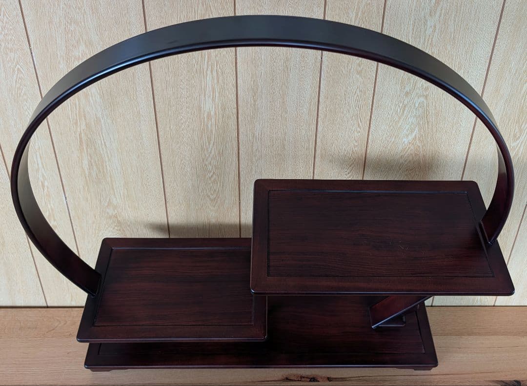 木製飾り棚　盆栽飾り