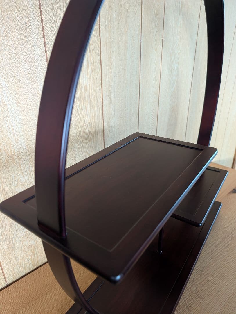 木製飾り棚　盆栽飾り