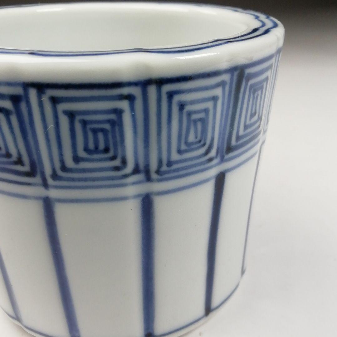 Ｗ１０１　蓋置　『染付　桶川』『西村徳泉 造』　共箱　茶道具