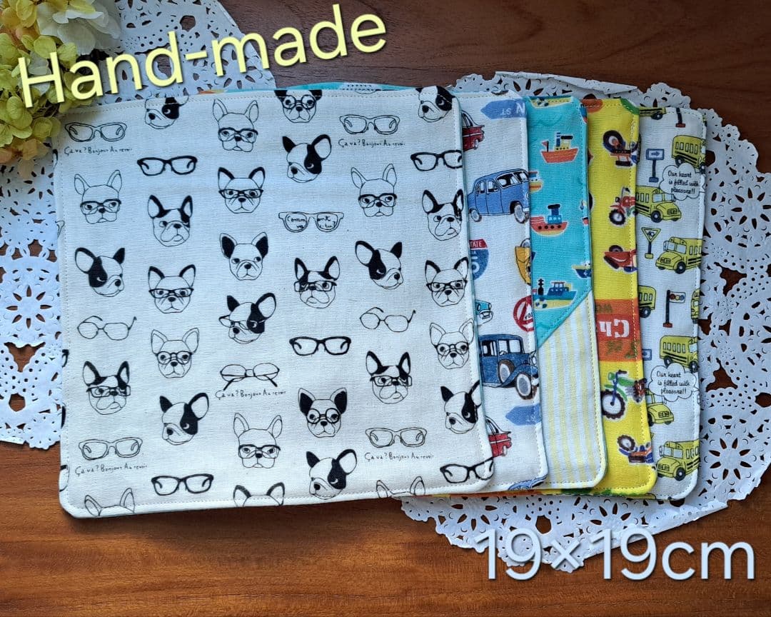 ニコ☆様オーダーページ　ガーゼハンカチ　ハンドメイド　19×19cm　5枚