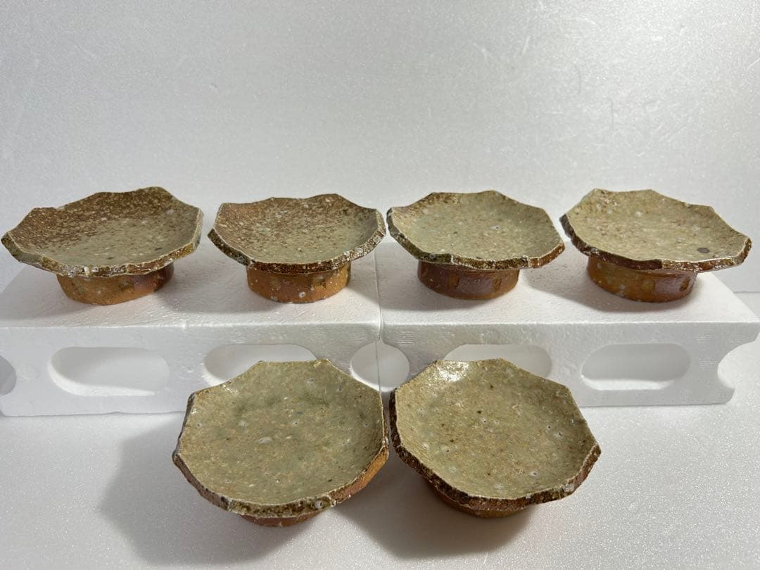 値下❤️榎本合歓さん 焼きしめ 八角皿 6枚セット 10.0cm