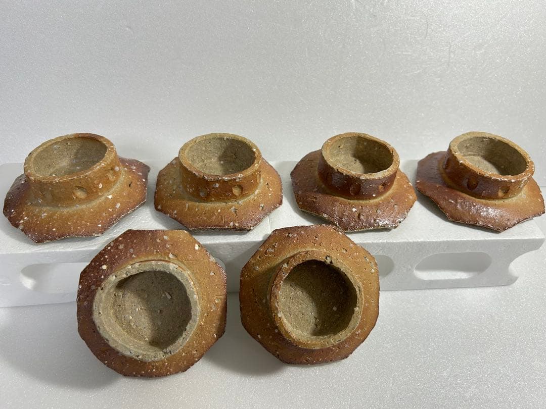 値下❤️榎本合歓さん 焼きしめ 八角皿 6枚セット 10.0cm