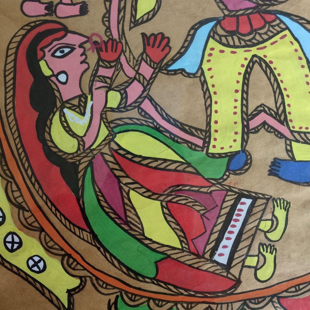 ネパールの画家が描いた神話的な絵画（制作年は1989年以前）⬇️再値下げ‼️⬇️