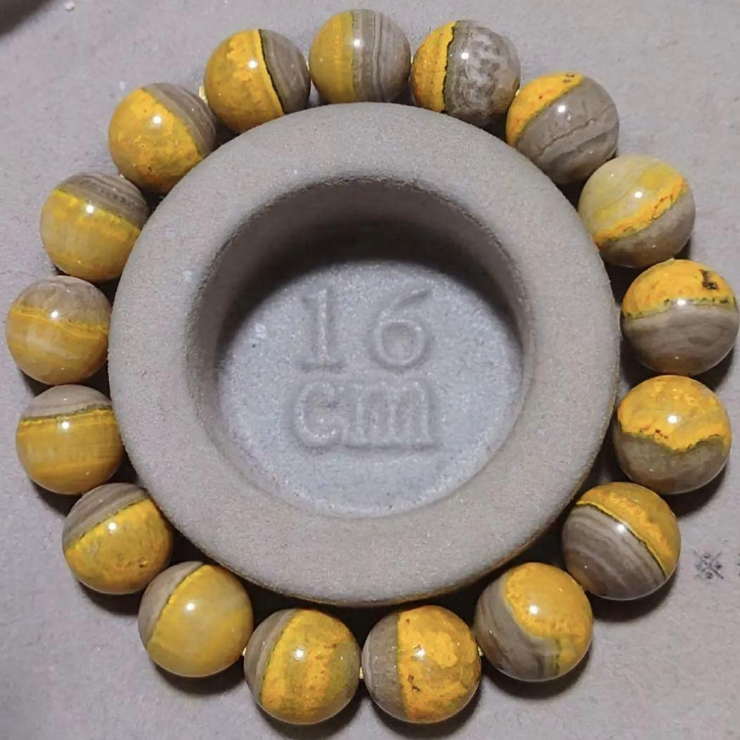 ★ライトカラーバンブルビージャスパー 11.8ミリ珠 ブレスレットC(SA)