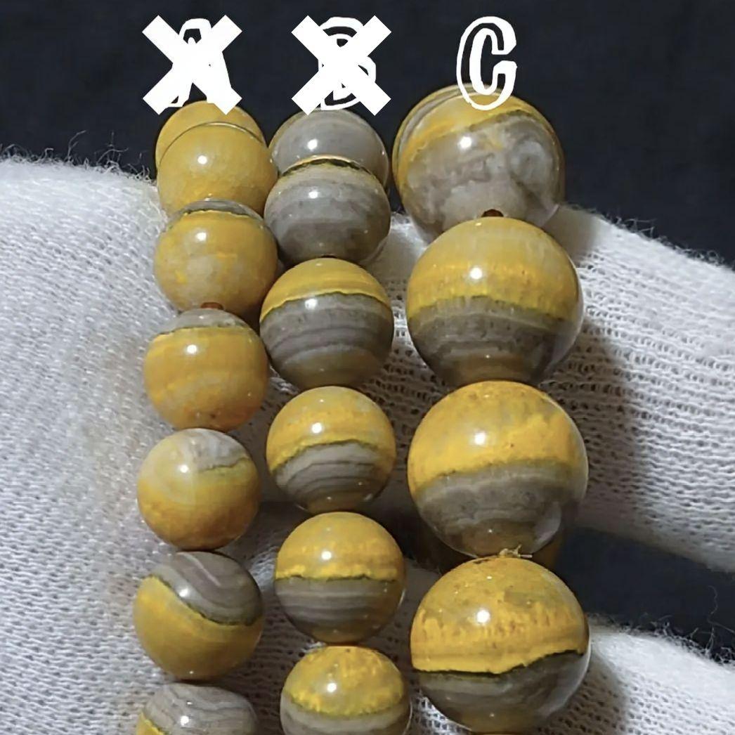 ★ライトカラーバンブルビージャスパー 11.8ミリ珠 ブレスレットC(SA)