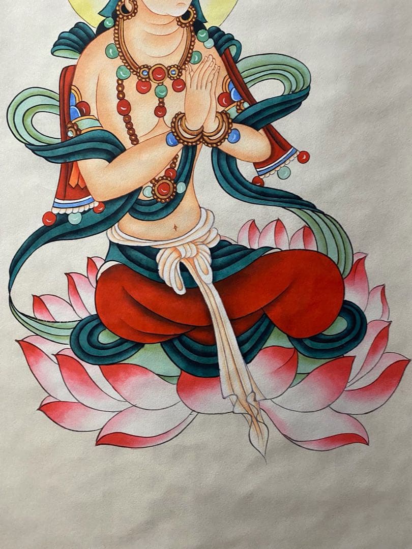 张大千 壁画观音 中国画 掛け軸 水墨画 和室 玄関 茶室 壁掛け 美術品