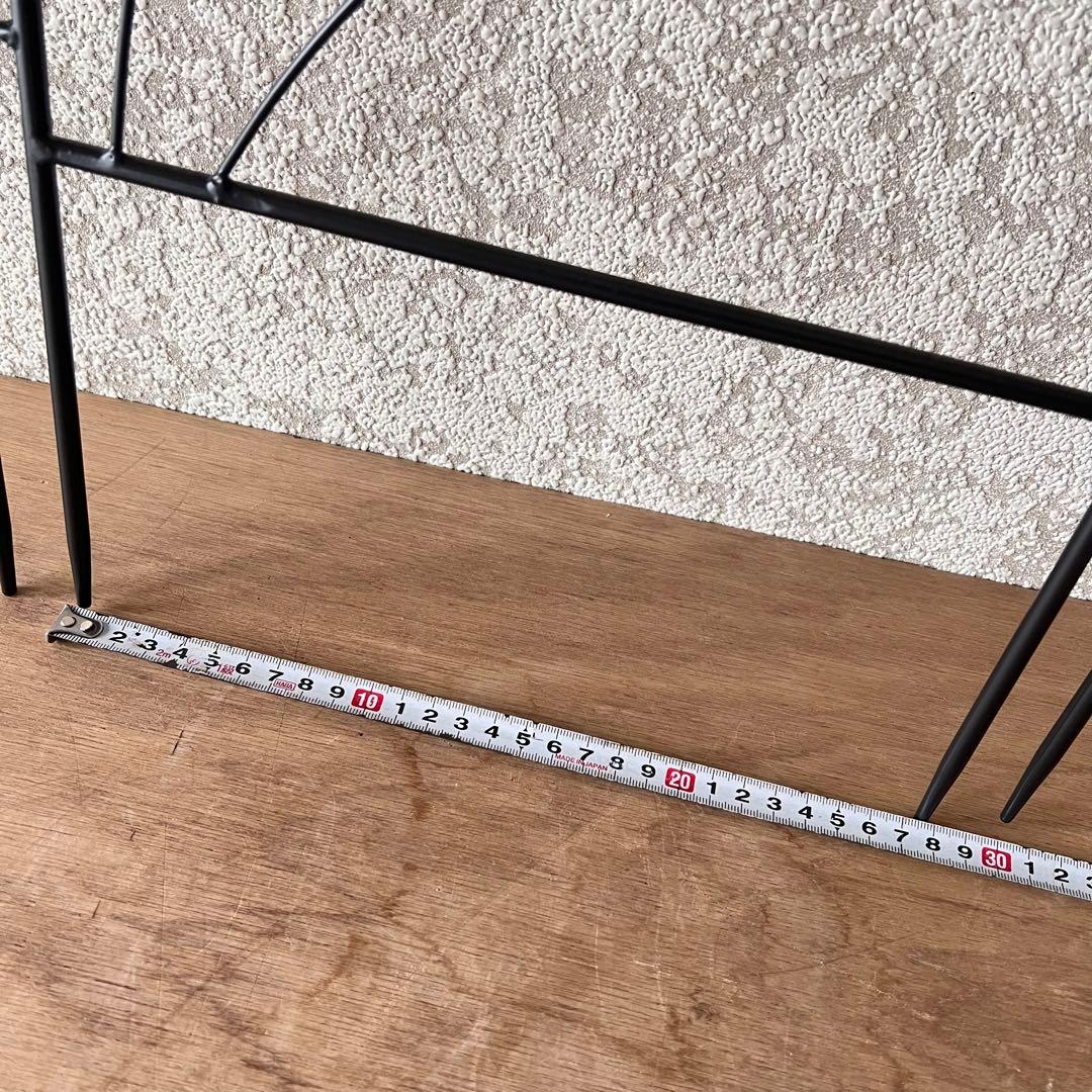 小型アイアン3連ブラックパーテーション