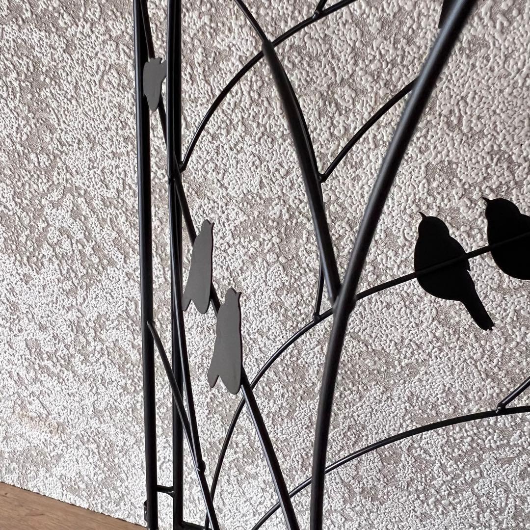 小型アイアン3連ブラックパーテーション