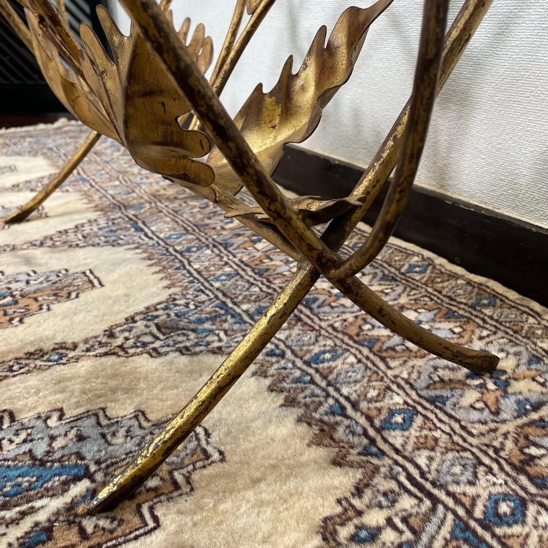 リーフデザイン ヴィンテージ マガジンラック アンティークゴールド エレガント