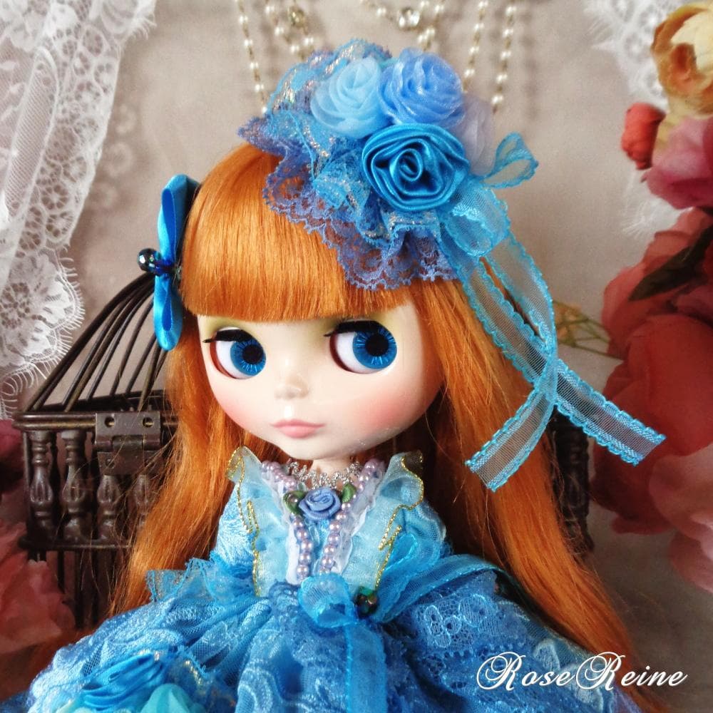 ロリータロマンス ミスティーブルーのクラシカルフリルドレス