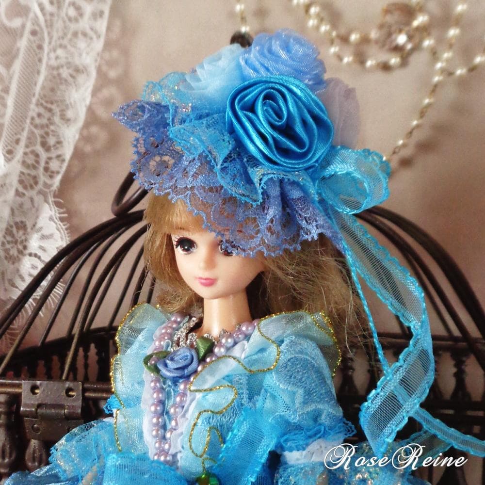 ロリータロマンス ミスティーブルーのクラシカルフリルドレス