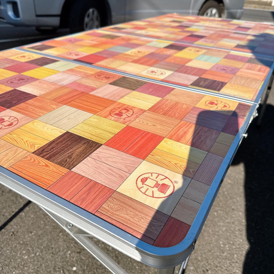 【美品】Coleman コールマン ナチュラルモザイク リビングテーブル180