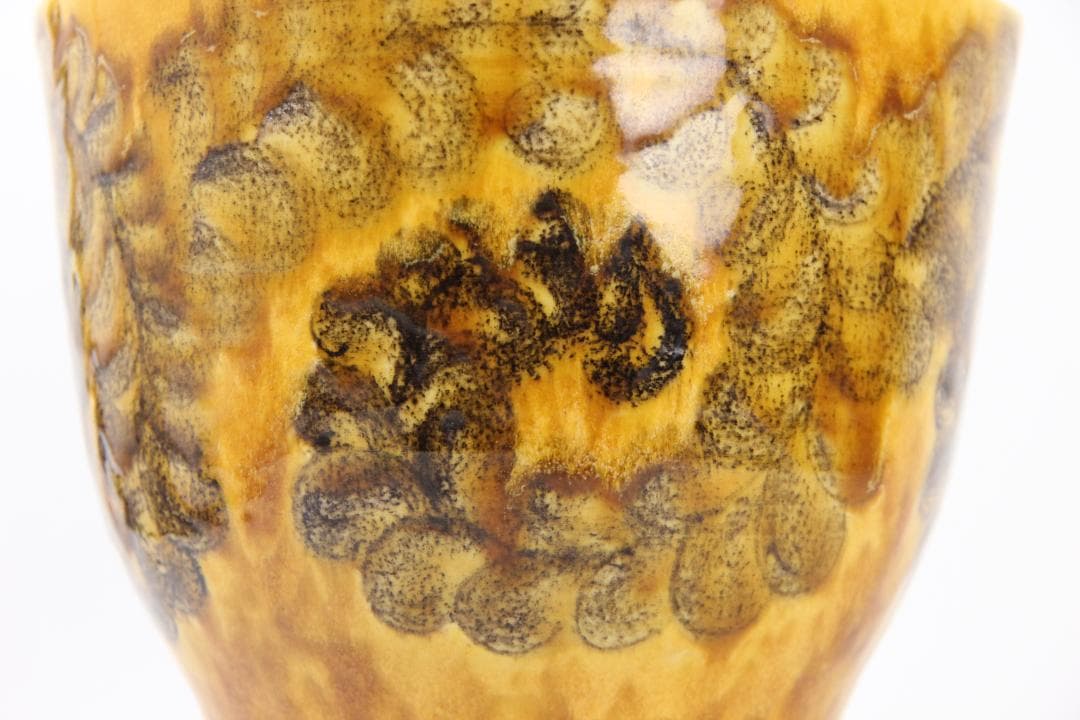 九谷焼 浅蔵五十吉 作 釉彩 梅紋 花器 花瓶 置物 FF01-13