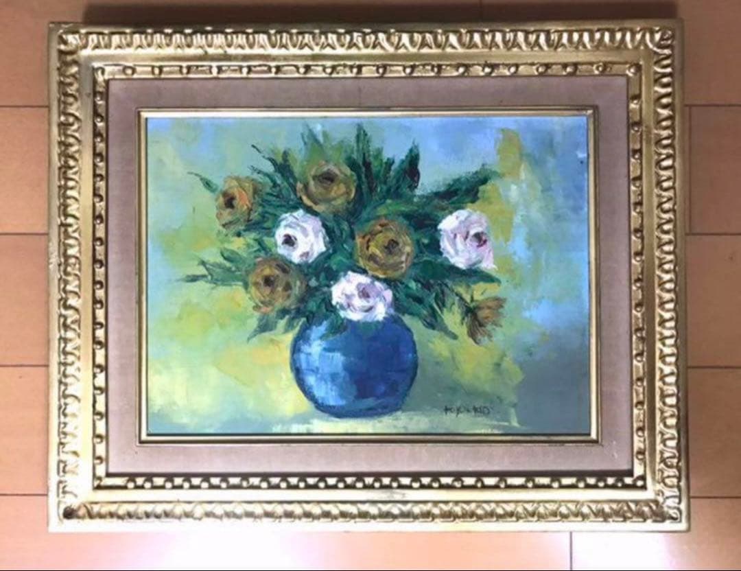 再値下げ❗️一点物❣️肉筆原画　油絵　静物　花