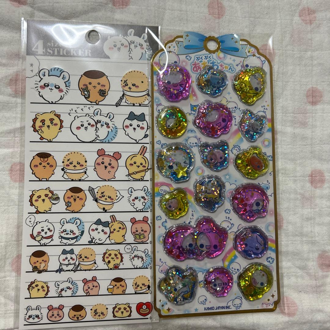 ちいかわ　うるちゅるパワパフサンリオ シナモロール マイメロディ シールセット