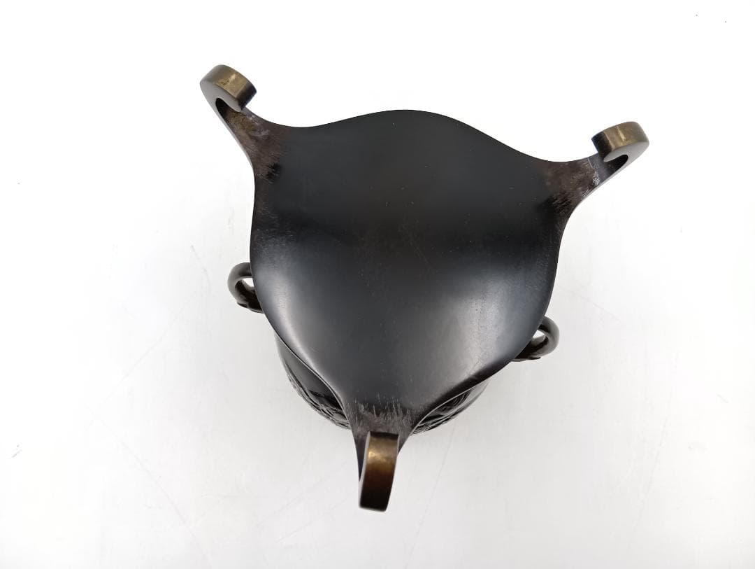 高岡銅器 薄端 尺0 共耳新山水 花器 花瓶