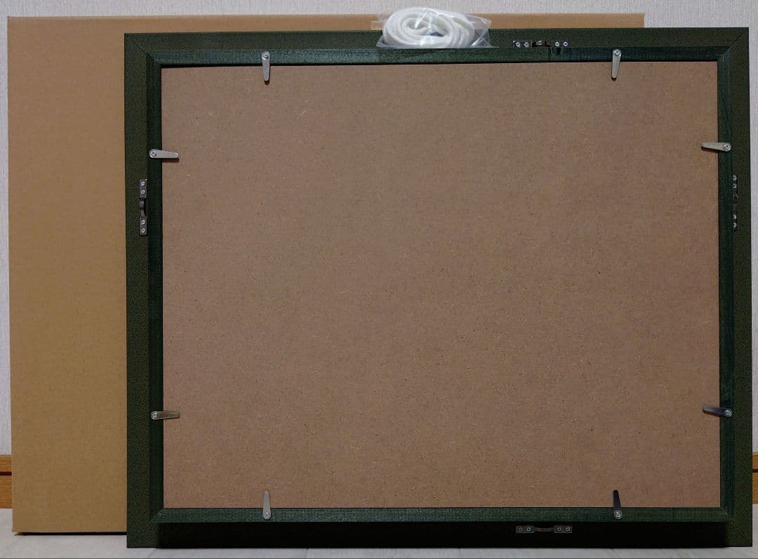 【F6号】山下清【長岡の花火】手描き/表裏サイン・共シール有り/油彩/油絵/額縁