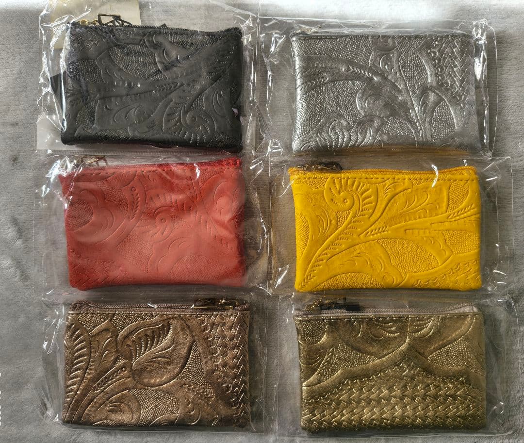 ［ケースおまけ付き］メキシコ　レザーエンブロイダリー　ハンドバッグ
