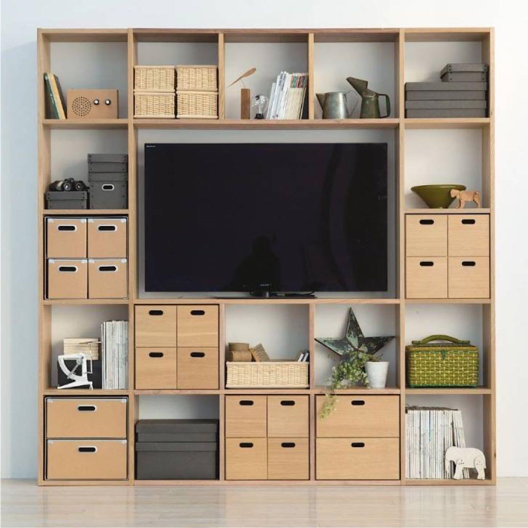 【送料込み】無印良品 スタッキングシェルフ 5×3 テレビ台棚木製家具