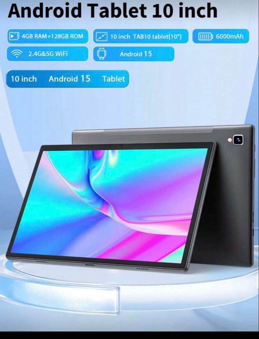 Relndoo Android 15 タブレット 10.1インチ 64GB