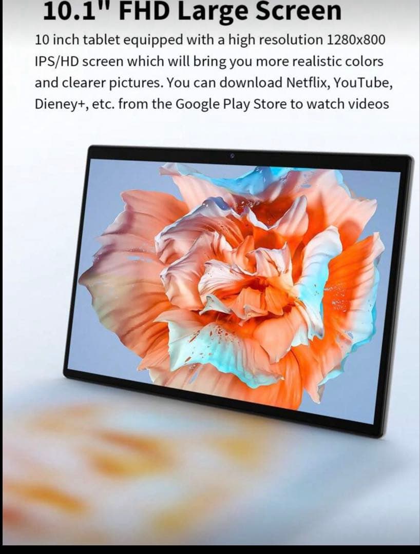 Relndoo Android 15 タブレット 10.1インチ 64GB