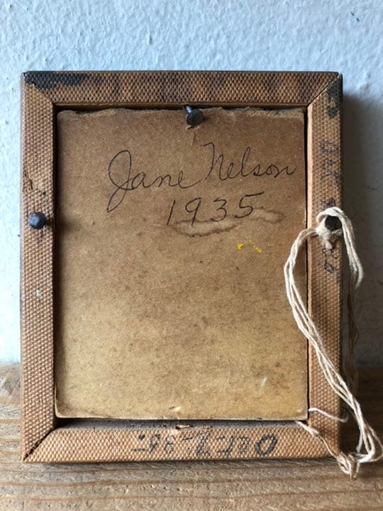 1935年 油絵 絵画 118mmＸ100mm 戦前