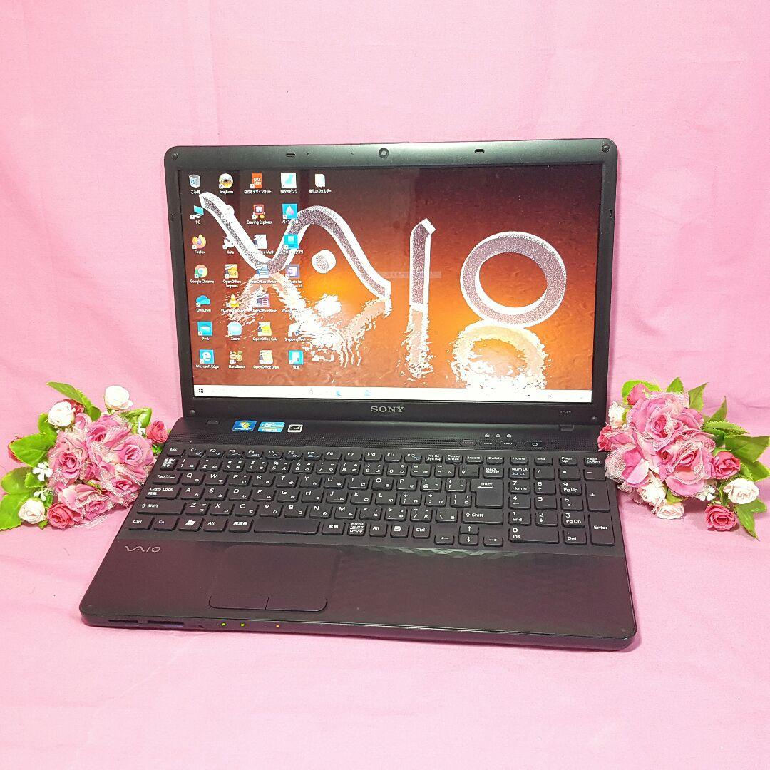 キラキラブラック✨美品ソニーVAIO✨Windows10✨カメラ搭載✨Wi-Fi