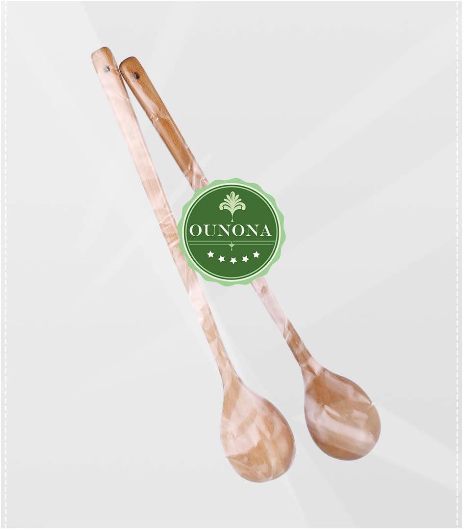 木製 ロングハンドル 高耐熱性 調理スプーン 混合スプーン 手作り調理器具