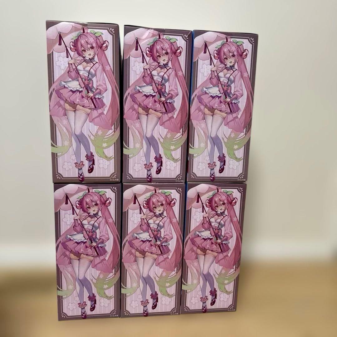 桜ミク AMP＋ フィギュア ～桜ドレスver.～ 6体セット 【新品未使用】
