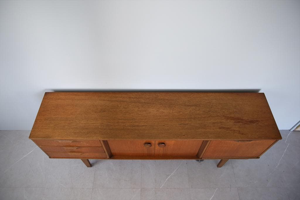 英国アンティークチーク古木サイドボード/木製机/テレビ台キャビネット92-264