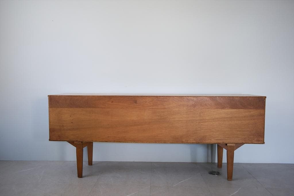 英国アンティークチーク古木サイドボード/木製机/テレビ台キャビネット92-264