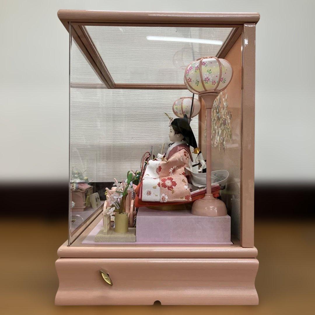 N544【美品】ケース入り雛人形 親王飾り オルゴール・灯り付き 2024年購入