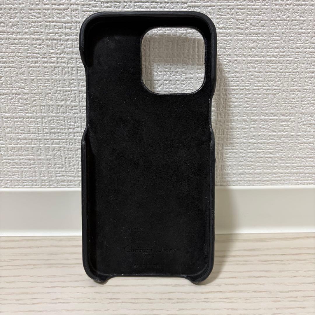 【良品】Dior　LADY DIOR　iPhone15ProMaxケース　羊革
